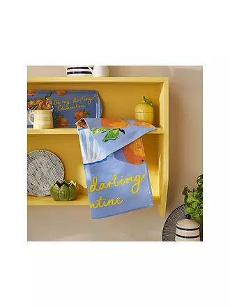 ULSTER WEAVERS | Torchon 45x75cm Summer Fruits Cheri | hellblau